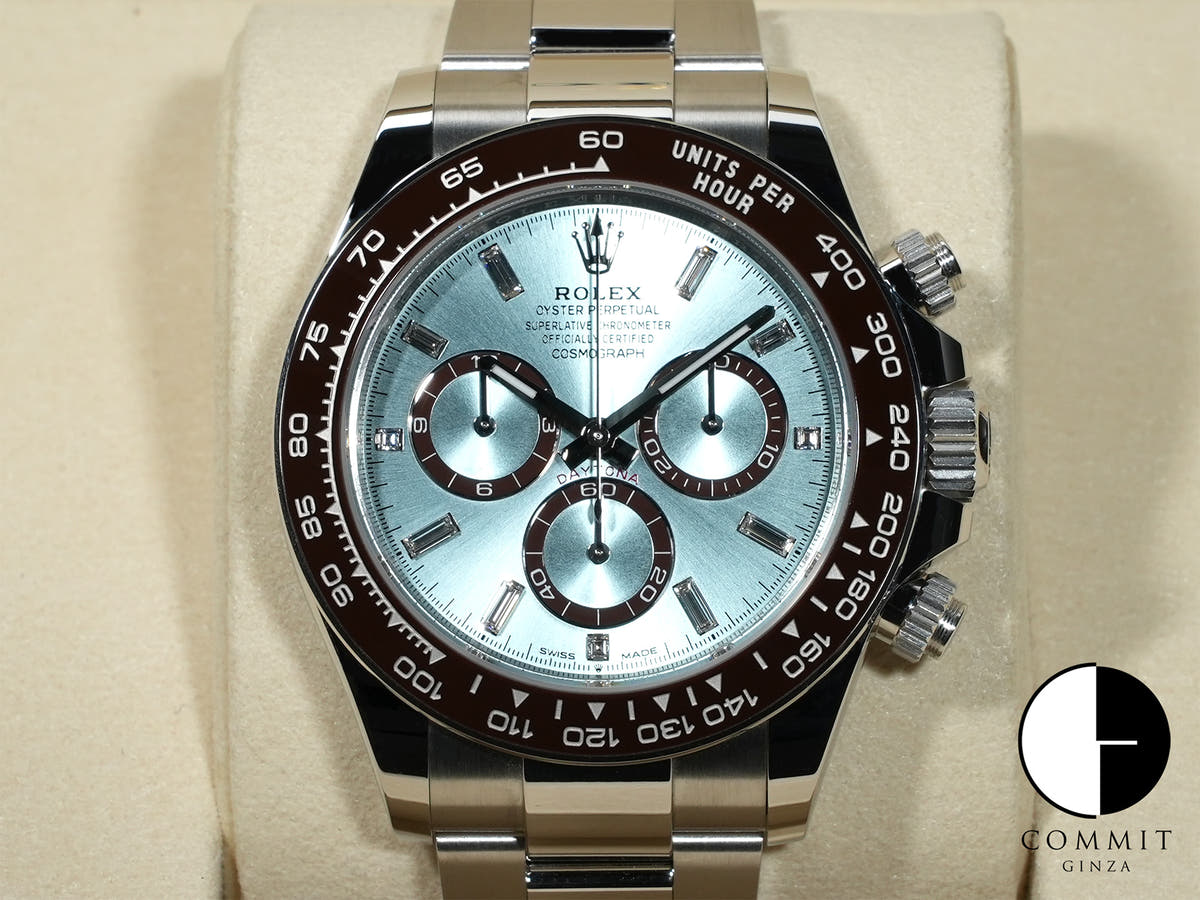 Rolex Daytona Ref. 126506A Platinum Ice Blue with 11 Diamond Dial, Unused, Item #mm7qj5s8