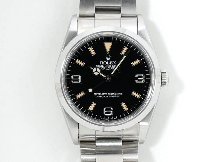 ロレックス エクスプローラーI Ref.14270 ステンレススチール ブラック文字盤 オイスターブレスレット 中古 oc3egh3q