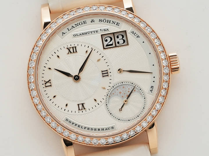 A.ランゲ&ゾーネ リトル ランゲ1 ムーンフェイズ Ref.182.83 シルバー文字盤 美中古 5efvwj93