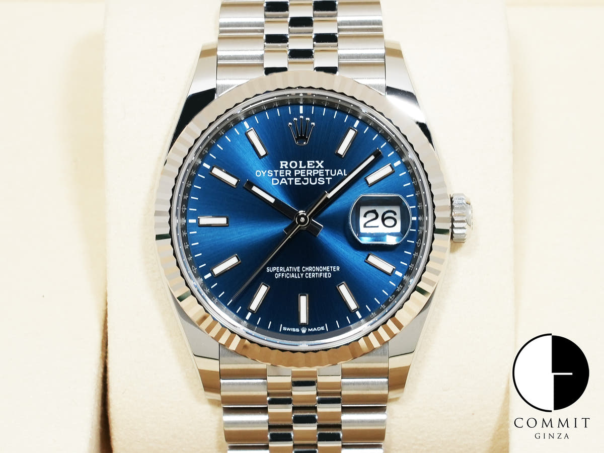 Rolex Datejust 36 Ref. 126234 Stainless Steel/White Gold, Bright Blue Dial, Jubilee Bracelet, Excellent Condition c8n2piut