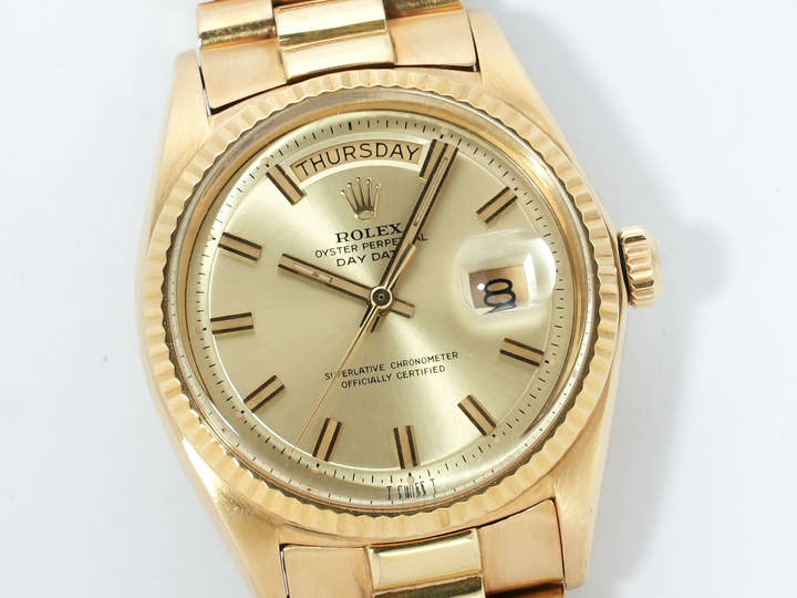 ロレックス デイデイト Ref.1803/8 イエローゴールド シャンパン文字盤 中古 wx9vu9uu