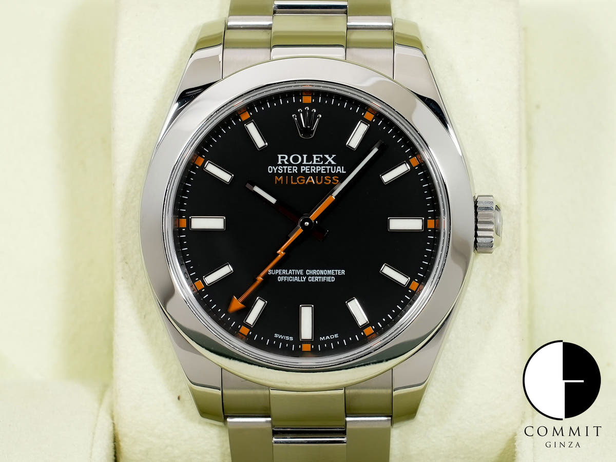 Rolex Milgauss Ref.116400 Stainless Steel Black Dial Pre-owned f83mf8n8
