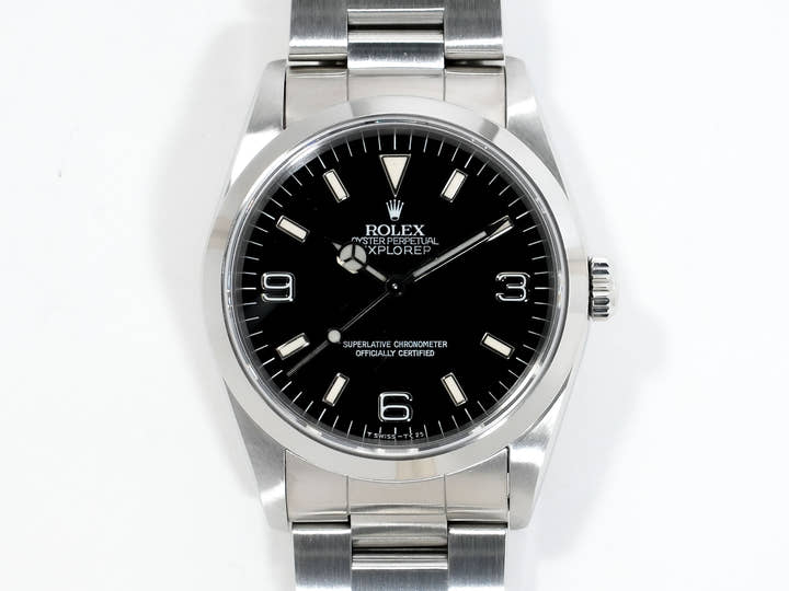 ロレックス エクスプローラーI Ref.14270 ステンレススチール ブラック文字盤 オイスターブレスレット 美中古 8ty4hxjx