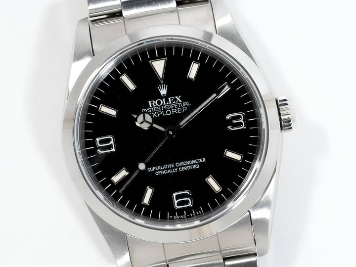 ロレックス エクスプローラーI Ref.14270 ステンレススチール ブラック文字盤 オイスターブレスレット 美中古 8ty4hxjx