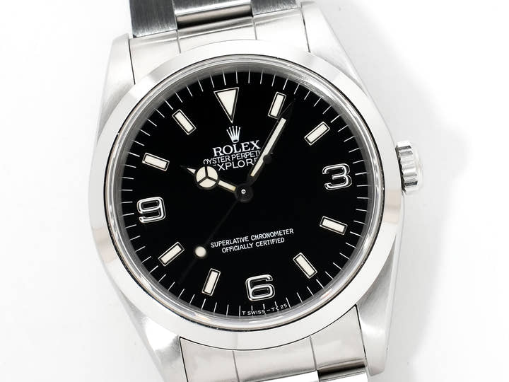 ロレックス エクスプローラーI Ref.14270 ステンレススチール ブラック文字盤 オイスターブレスレット 美中古 pr9hmo47