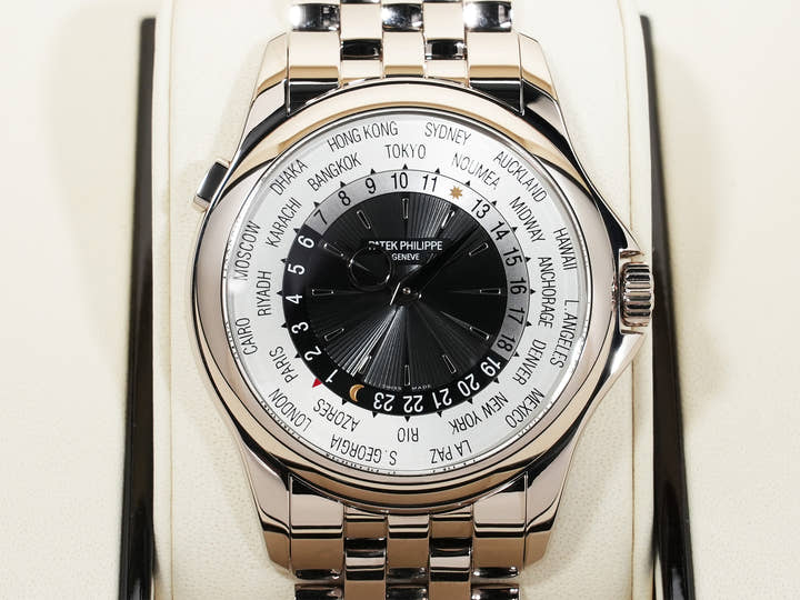 パテックフィリップ コンプリケーション ワールドタイム Ref.5130/1G-011 ホワイトゴールド シルバー/グレー文字盤 美品 wrq788mh