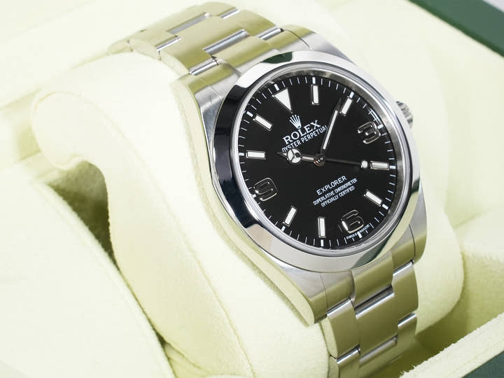 ロレックス エクスプローラーI Ref.214270 ステンレススチール ブラック文字盤 オイスターブレスレット 中古 e5r8ncb8