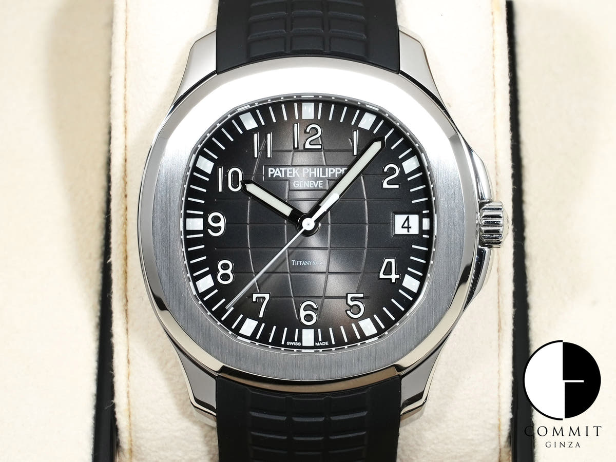 パテックフィリップ アクアノート TIFFANY&CO. Ref.5167/1A-001 ステンレススチール ブラック文字盤 美中古 zrxr5j3t