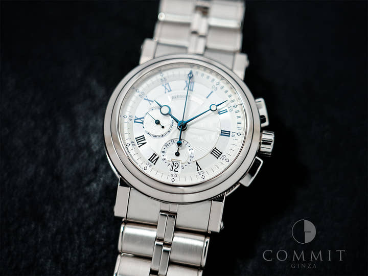 ブレゲ マリーンⅡ クロノグラフ Ref.5827BB/12/BZ0 ホワイトゴールド シルバー文字盤 美品 88yht2aw