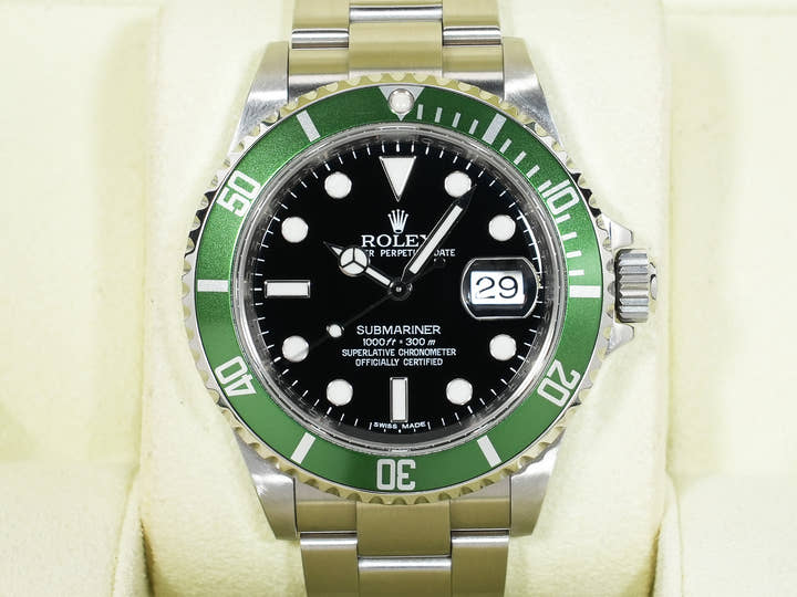 ロレックス サブマリーナー デイト Ref.16610LV ステンレススチール ブラック文字盤 美中古 48e6hinx