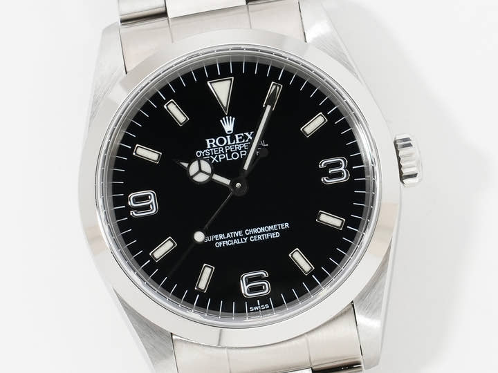 ロレックス エクスプローラーI Ref.14270 ステンレススチール ブラック文字盤 オイスターブレスレット 美中古 5vdwsqht