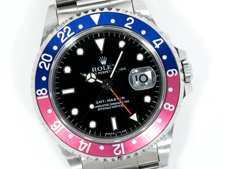 Rolex GMT-Master Ref. 16700 Stainless Steel Black Dial Jubilee Bracelet Pre-owned ur9s9bmg