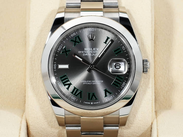 Rolex Datejust 41 Ref. 126300 Stainless Steel Slate Roman Dial Oyster Bracelet Pre-owned q8ufzbiw
