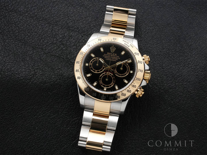 Rolex Daytona Ref. 116523 Stainless Steel/Yellow Gold Black Dial, Pre-owned in Excellent Condition, 8wi3zwig
