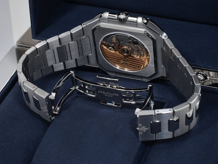 パテックフィリップ キュビタス Ref.5821/1A-001 ステンレススチール グリーン文字盤 極美品 23h9b5ip