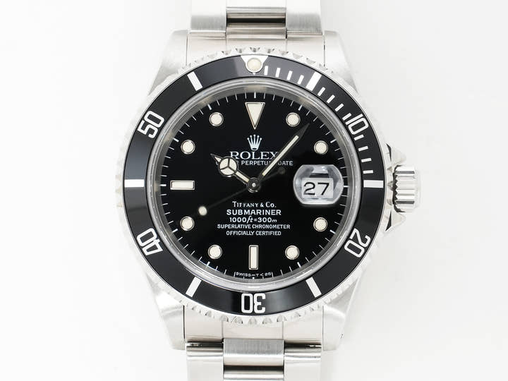 ロレックス サブマリーナー デイト TIFFANY&CO. Ref.16610 ステンレススチール ブラック文字盤 美品 xjj26o3h
