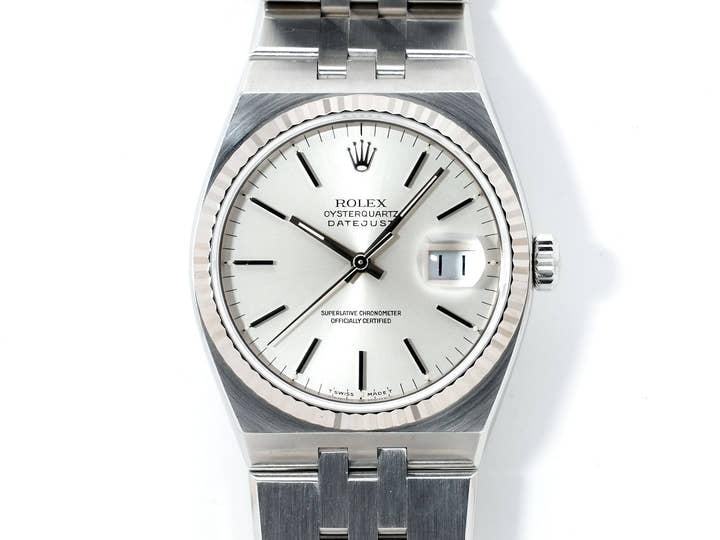 ロレックス オイスタークォーツ Ref.17014 ステンレススチール シルバー文字盤 オイスターブレスレット 中古 d67xu8b6