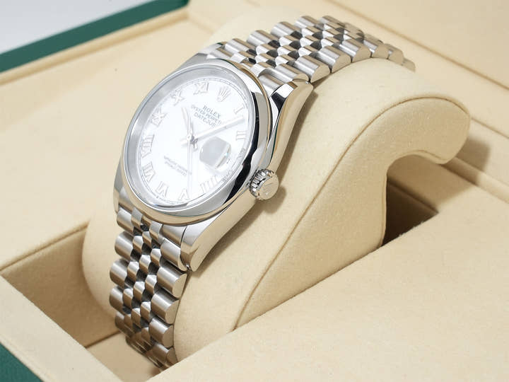 ロレックス デイトジャスト36 Ref.126200 ステンレススチール ホワイト文字盤 ジュビリーブレスレット 美品 b8ifrcr4