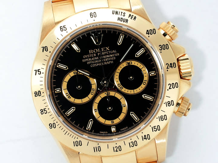 ロレックス デイトナ エルプリメロ Ref.16528 イエローゴールド ブラック文字盤 中古 9fwsfkcs