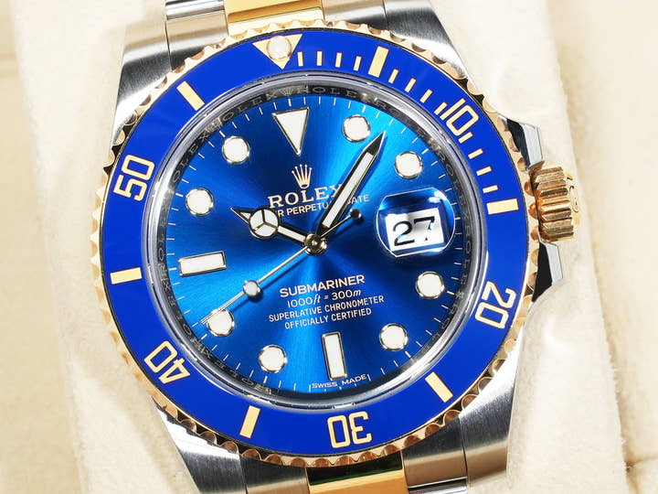 Rolex Submariner Date Ref.116613LB Stainless Steel/Yellow Gold Blue Dial Pre-owned 66cbxce5