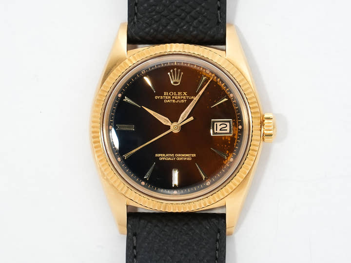 ロレックス デイトジャスト Ref.1601/8 イエローゴールド トロピカルミラー文字盤 中古 22iej47m