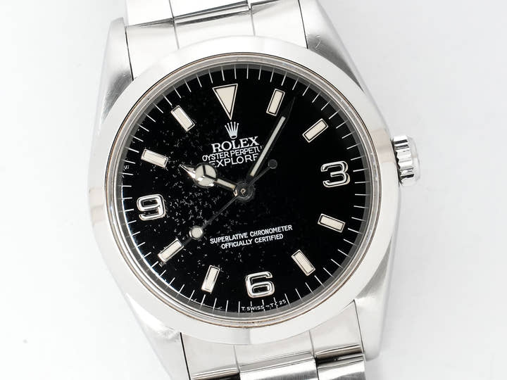 ロレックス エクスプローラーI Ref.14270 ステンレススチール ブラック文字盤 オイスターブレスレット 中古 9hweebbu