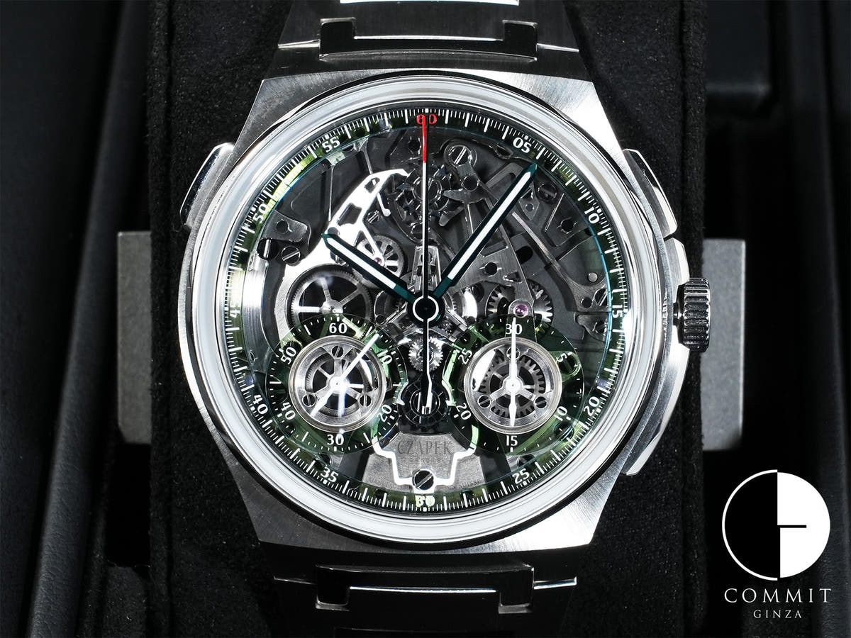 Czapek Antarctique Rattrapante Ref. - Stainless Steel, Skeleton x Green Dial, Unworn kdvtih7w