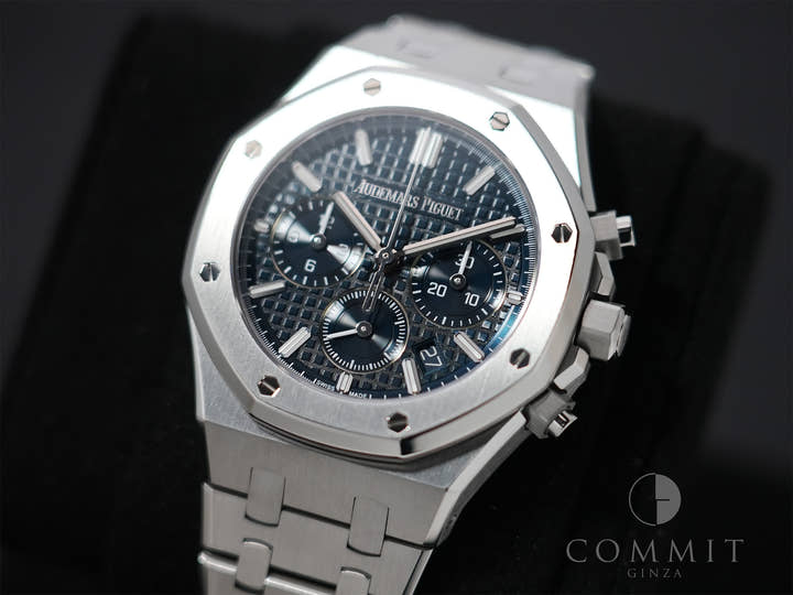 Audemars Piguet Royal Oak Chronograph Ref. 26715ST.OO.1356ST.01 Stainless Steel Night Blue Dial, Excellent Condition, iw355mto