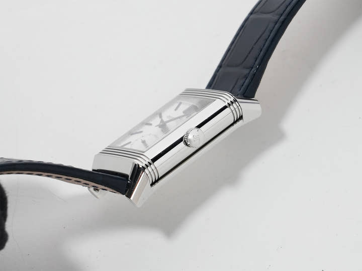 Jaeger-LeCoultre Reverso Tribute Duo Ref. Q3908420 Stainless Steel Silver/Blue Dial Pre-owned 7yo2zs5j