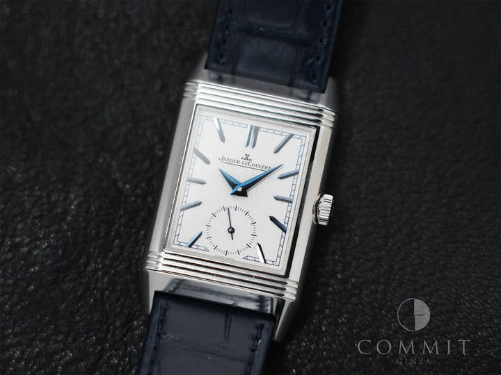 Jaeger-LeCoultre Reverso Tribute Duo Ref. Q3908420 Stainless Steel Silver/Blue Dial Pre-owned 7yo2zs5j