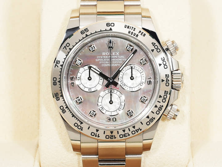 Rolex Daytona Ref. 116509NG White Gold Black Shell 8P Diamond Dial Pre-owned jr2ojy6t