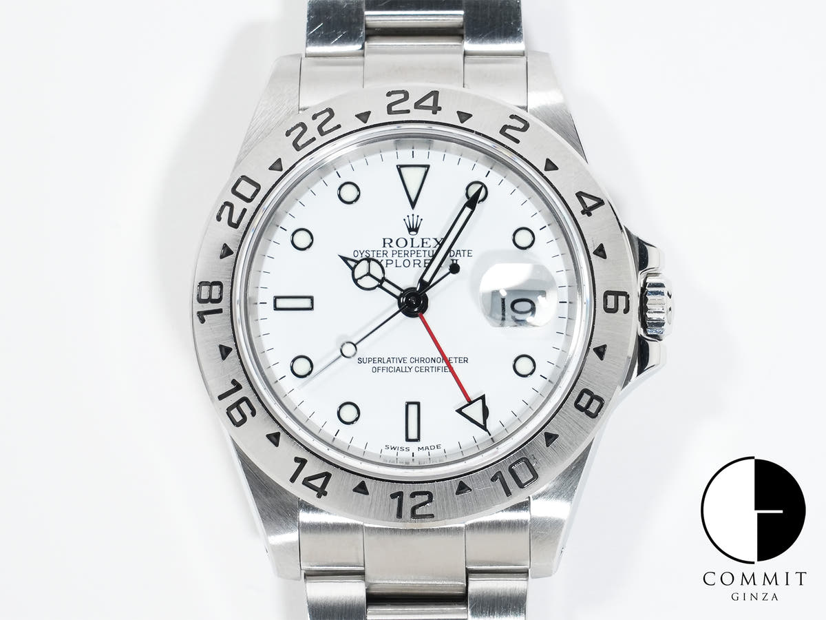 Rolex Explorer II Ref. 16570 Stainless Steel White Dial Oyster Bracelet Pre-owned 77ry45z7