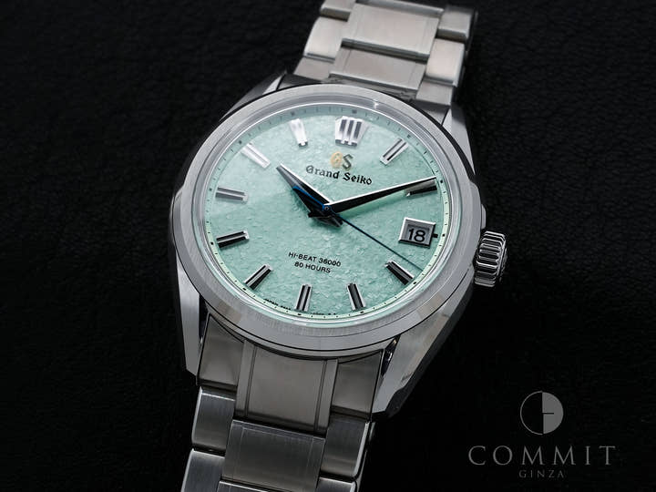 Grand Seiko Evolution 9 Collection Mechanical Hi-Beat Ref. SLGH021 Stainless Steel Light Green Dial, Pre-owned in excellent condition ugds3c74