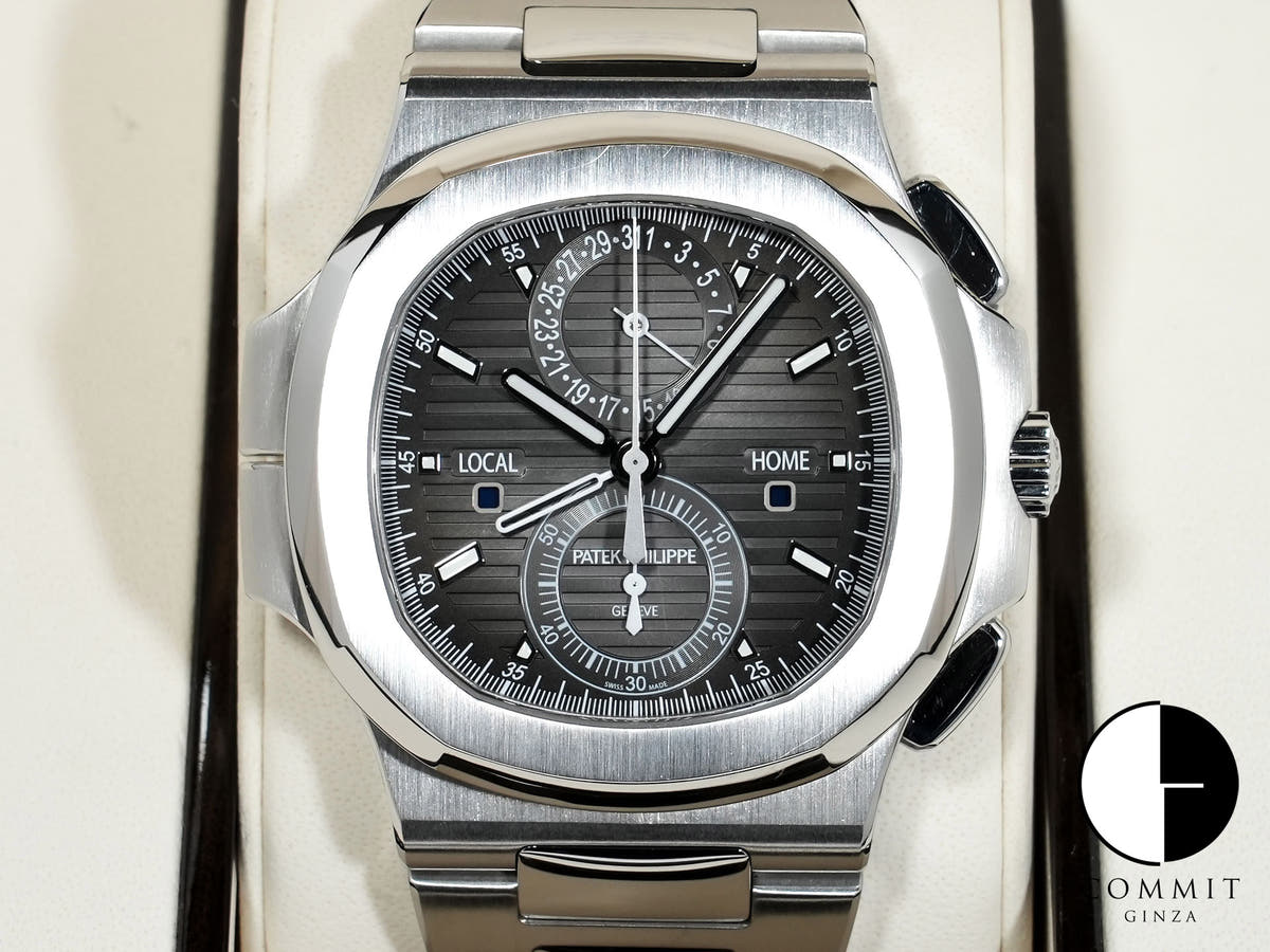 パテックフィリップ ノーチラス トラベルタイム クロノグラフ Ref.5990/1A-001 ステンレススチール ブラックグラデーション文字盤 美中古 cajmy97j