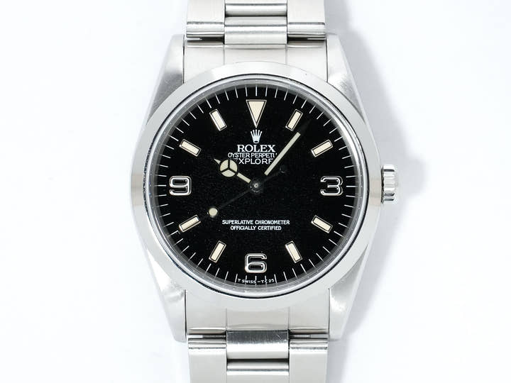 ロレックス エクスプローラーI Ref.14270 ステンレススチール ブラック文字盤 オイスターブレスレット 中古 mjwrozwr