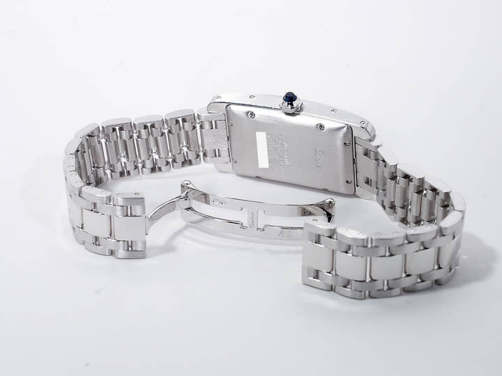 Cartier Tank Américaine MM Ref. W26036L1 White Gold, White Dial, Pre-owned in excellent condition 5iwsuczu