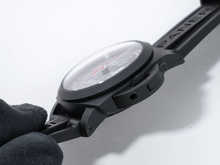 Panerai Luminor Rossa Chrono Flyback Limited Ref.PAM01037 Ceramic Dark Grey Dial Excellent Condition 9u8f45xc