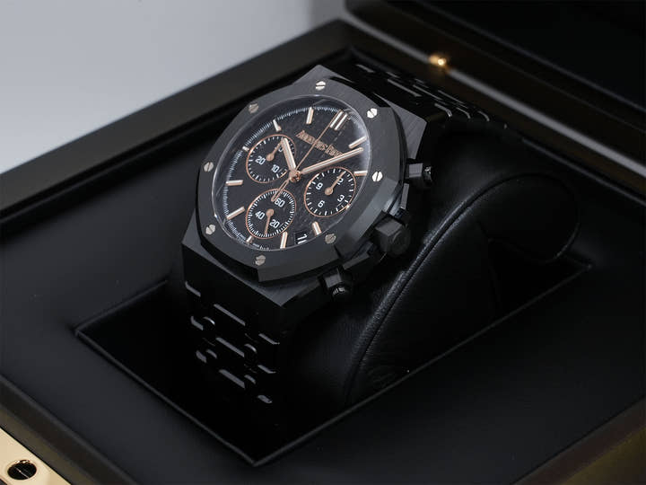 Audemars Piguet Royal Oak Chronograph Ref.26240CE.OO.1225CE.02 Black Ceramic Black Dial Excellent Condition 6b2th7jp