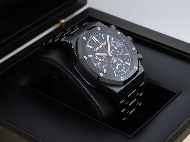 Audemars Piguet Royal Oak Chronograph Ref.26240CE.OO.1225CE.02 Black Ceramic Black Dial Excellent Condition 6b2th7jp