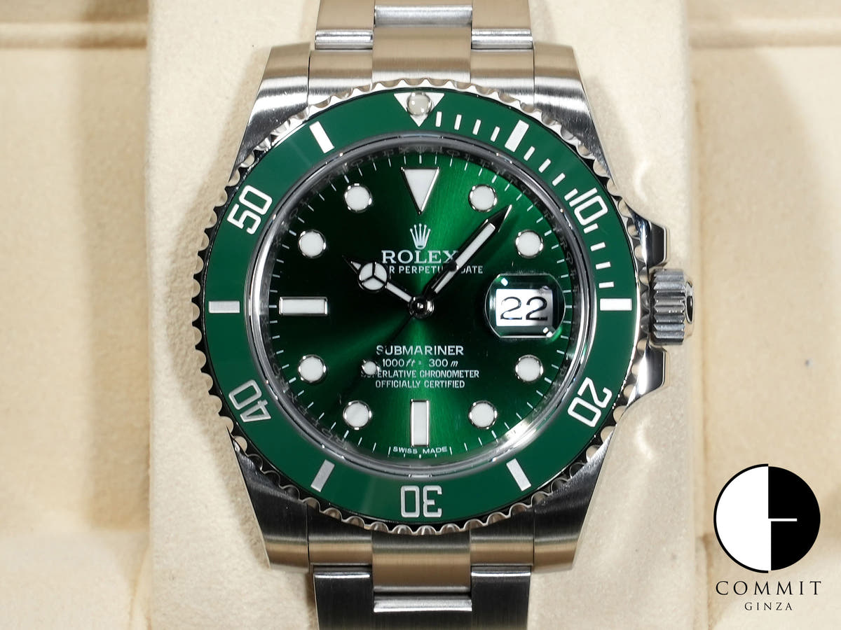 ロレックス サブマリーナー デイト Ref.116610LV ステンレススチール グリーン文字盤 美品 57yp5vp4