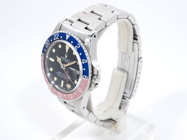 ロレックス GMTマスター Ref.1675 ステンレススチール ブラック文字盤 オイスターブレスレット 中古 upuniucz