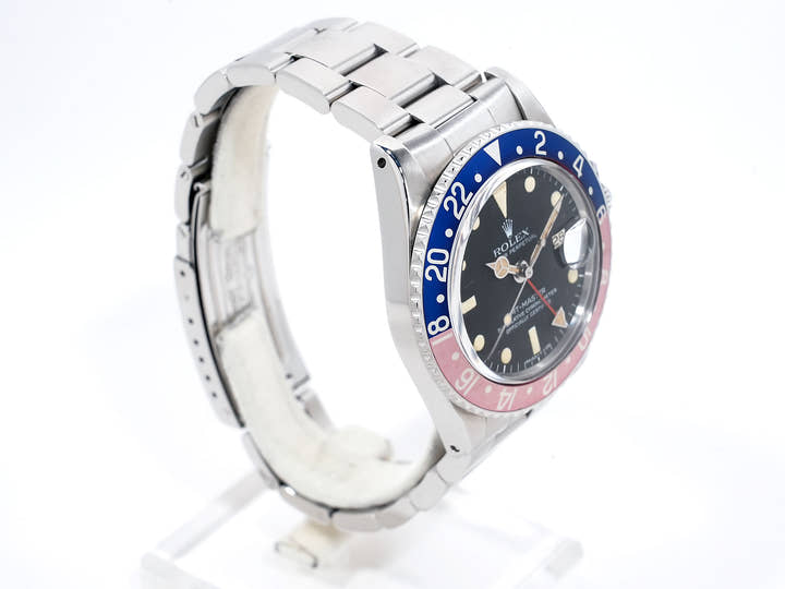 ロレックス GMTマスター Ref.1675 ステンレススチール ブラック文字盤 オイスターブレスレット 中古 upuniucz