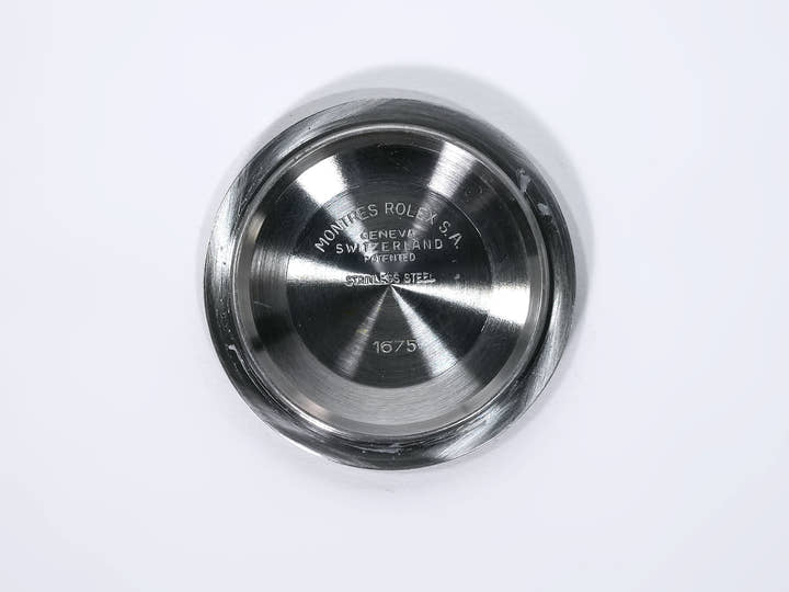 ロレックス GMTマスター Ref.1675 ステンレススチール ブラック文字盤 オイスターブレスレット 中古 upuniucz