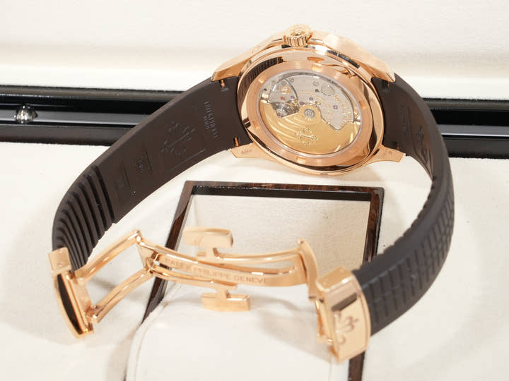 パテックフィリップ アクアノート Ref.5164R-001 ローズゴールド ブラウン エンボス文字盤 中古 wipk24jn