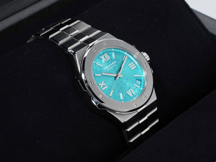 ショパール アルパインイーグル Ref.298600-3016 ステンレススチール マリタイムブルー文字盤 美品 osj38utu