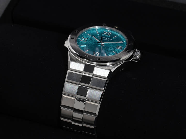 ショパール アルパインイーグル Ref.298600-3016 ステンレススチール マリタイムブルー文字盤 美品 osj38utu