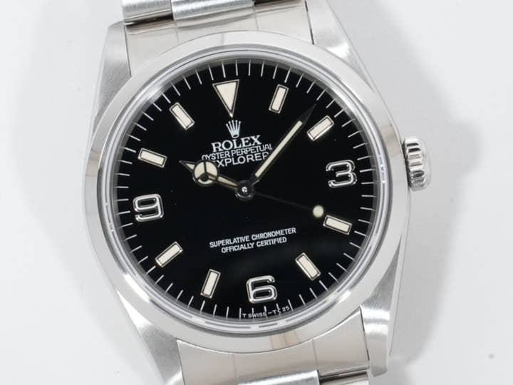 ロレックス エクスプローラーI Ref.14270 ステンレススチール ブラック文字盤 オイスターブレスレット 中古 tgihji2o