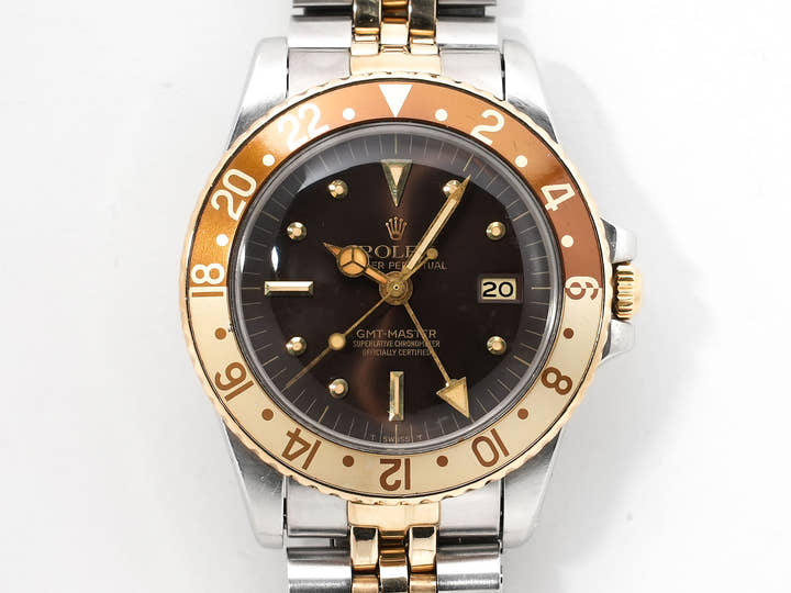 Rolex GMT-Master Ref.1675/3 Stainless Steel/Yellow Gold Brown Dial Jubilee Bracelet Pre-owned b629iw3h