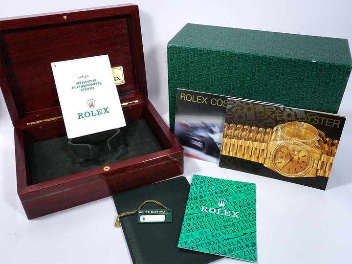 ロレックス デイトナ エルプリメロ Ref.16528 イエローゴールド ブラックx8Pダイヤ文字盤 中古 zn54un9e