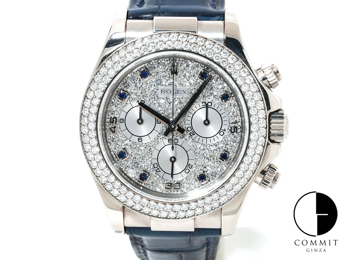 Rolex Daytona Ref.116589RBR White Gold Diamond x Sapphire Index Dial Pre-owned 6V1UP664